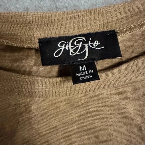 Gigio brown long sleeve top size M - Picture 2 of 5